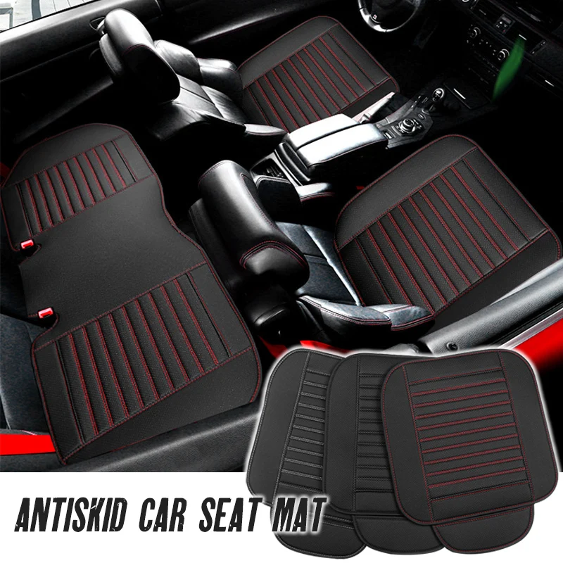 

2022 Fashion Car Seat Cushion Leather Breathable Wear-resistant Pressure Line Seat Cover Silicone Non-slip Men's Car Interior