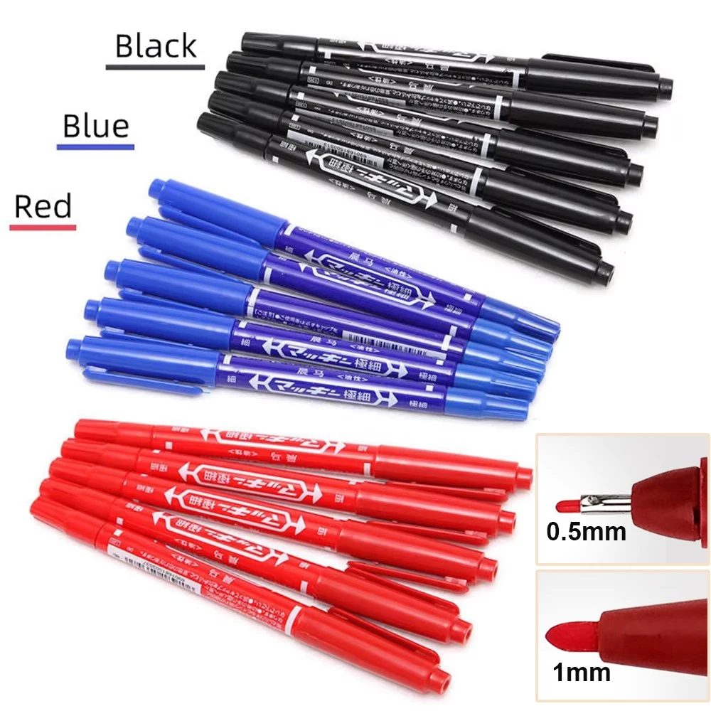 

20/10/5pcs Tattoo Marker Pen Dual-Tip Piercing Marker Position Pens Waterproof Tattoo Skin Markers Pen Tattoo Accessories