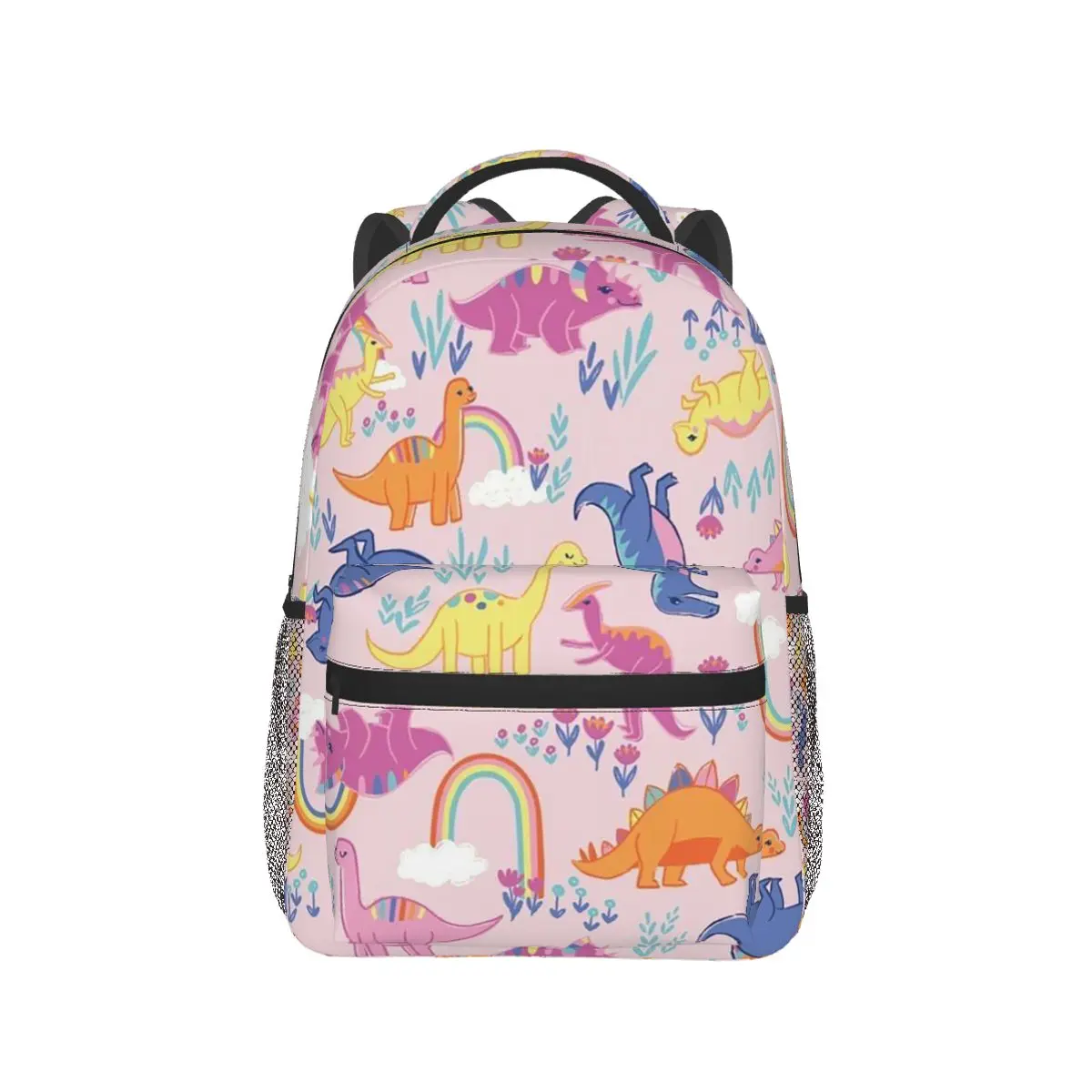 

Cartoon Cute Dinosaur In Pink Background Pattern Backpack Hot Sale Daypack Large Capacity Kids BookBag School Bag Shoulder Bags