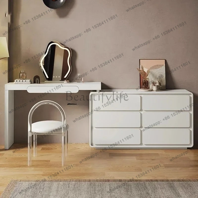 Cream wind dresser chest integrated bedroom modern simple makeup table storage locker
