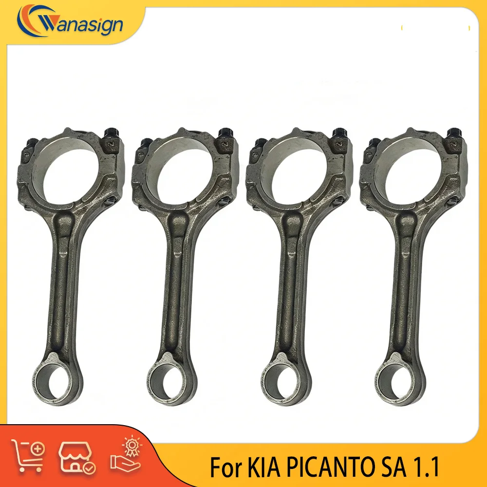 

Engine Parts Connnecting Rod Set Fit 1.1 L L4 Gas For Hyundai Getz 02-11 i10 08-17 Kia Picanto 1.1L