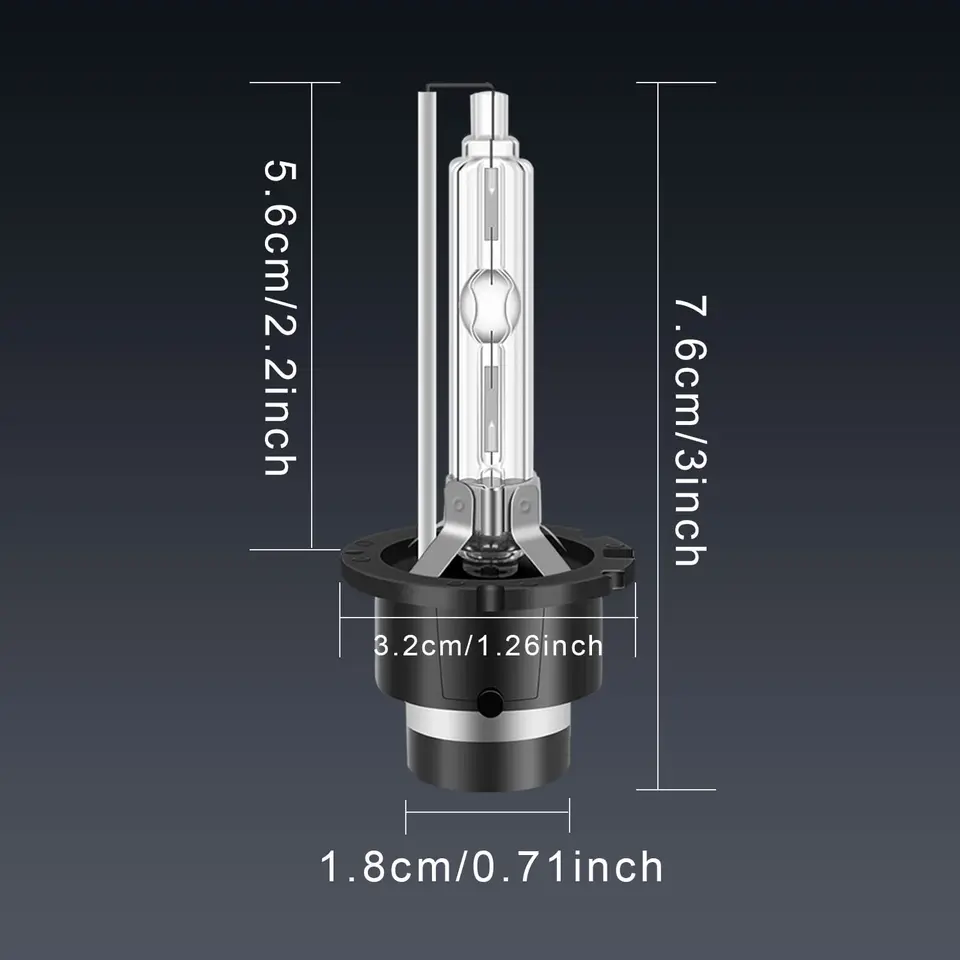 Ridroid 2x HID Xenon Bulbs – D4S D4R D4C – 35W – 6000K 8000K 10000K – Universal Headlight Kit