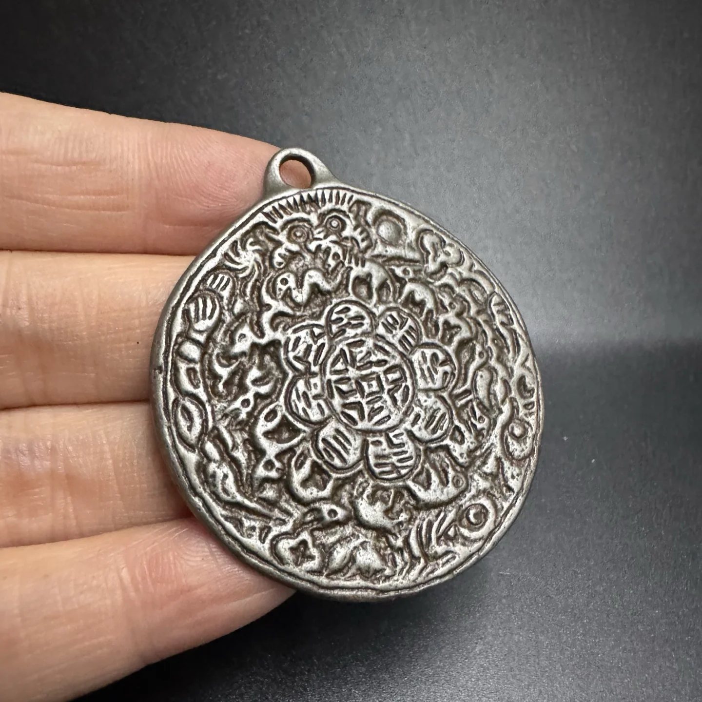 Exquisite Tibetan Monkey Head Nine Palace Amulet Tian Tie Metal Perfect Bags Necklaces Keychains Collectible Small Statues