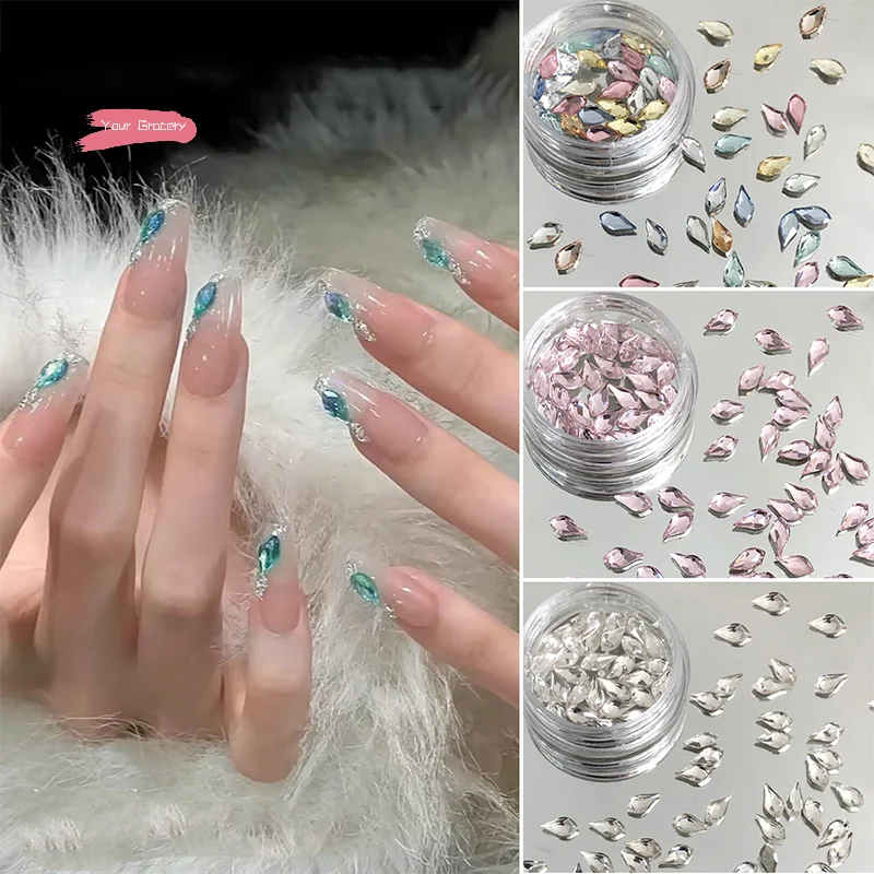 30 stuks onregelmatig gevormde boor nail art strass 3D kristal parelstenen voor doe-het-zelf manicure decoraties accessoires