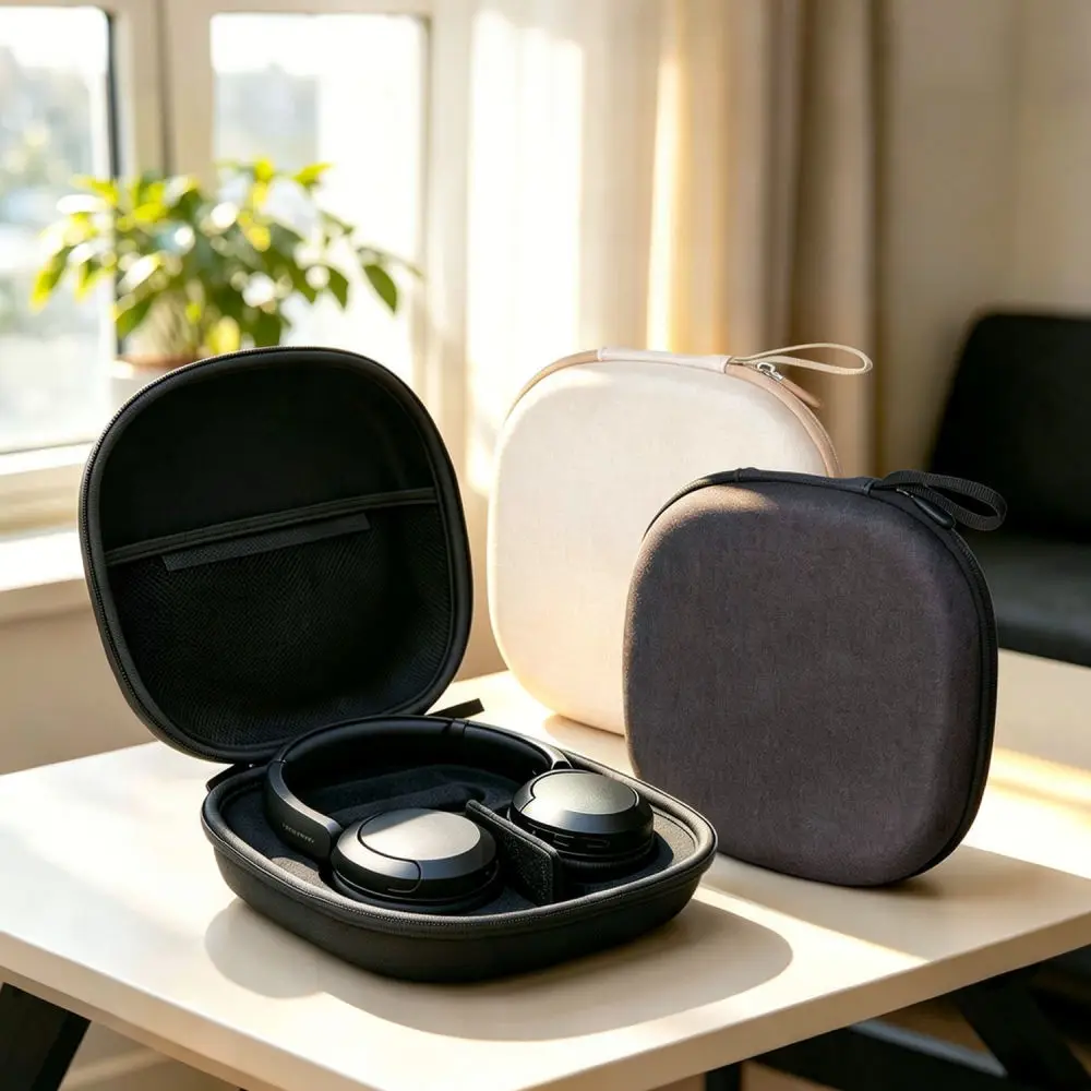 Estuche de almacenamiento resistente a golpes para los auriculares Sony WH-1000XM5, 1000XM6, CH720N y CH520. Organizador de viaje rígido y protector.