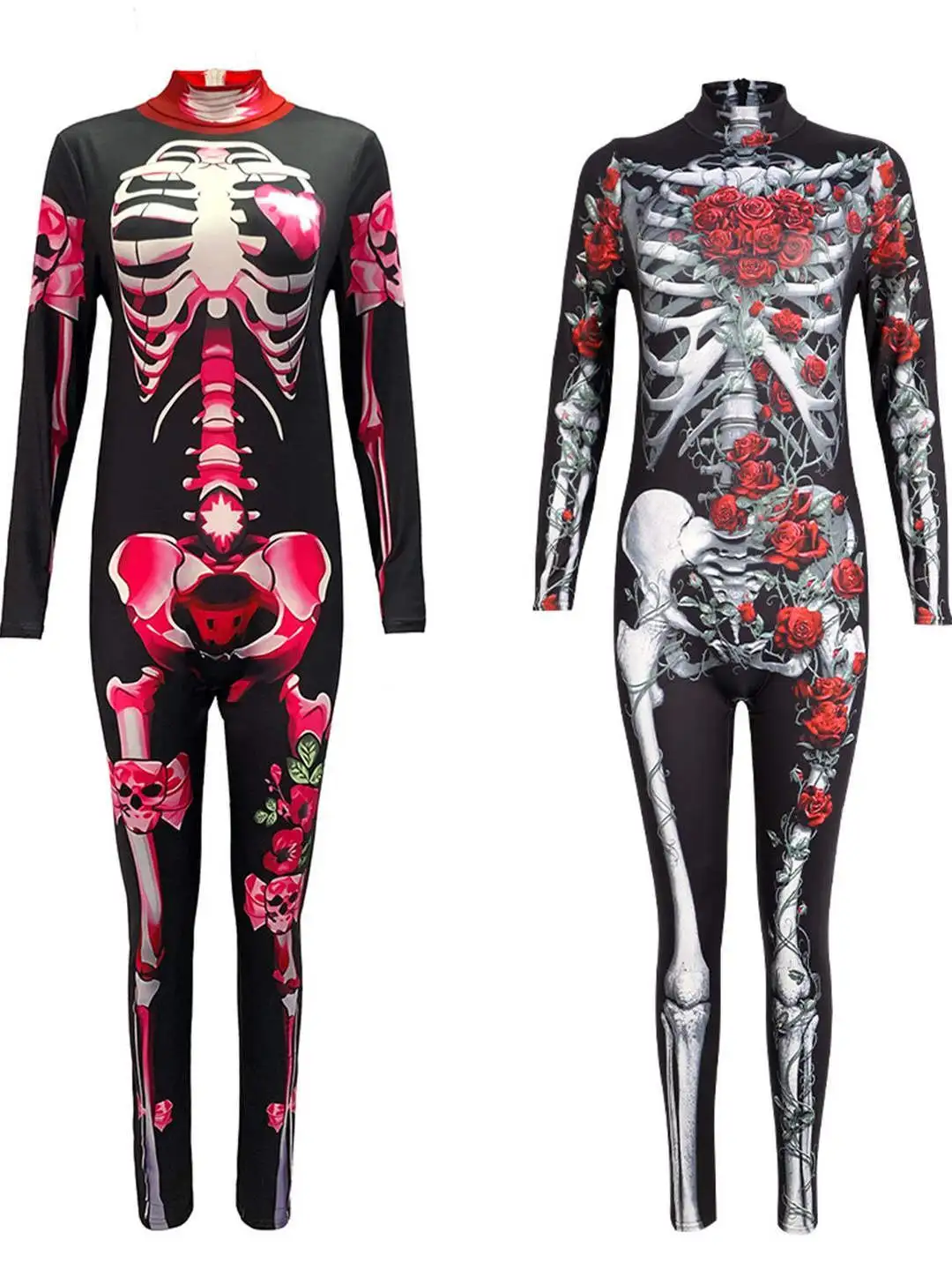 Disfraz de Esqueleto de Terror para loween, Mono de Fsma, Disfraz de Muerte para Cosplay, Traje Ajustado para Actuacio...