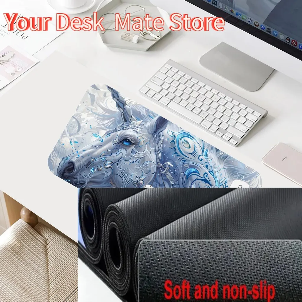 Anime Gaming Desk Mat, Unicorn Gaming Mouse Pad, sy Mouse Pad, Cute Desk Pad, Office Table Organizer, Large Desk Mat Secure Grip