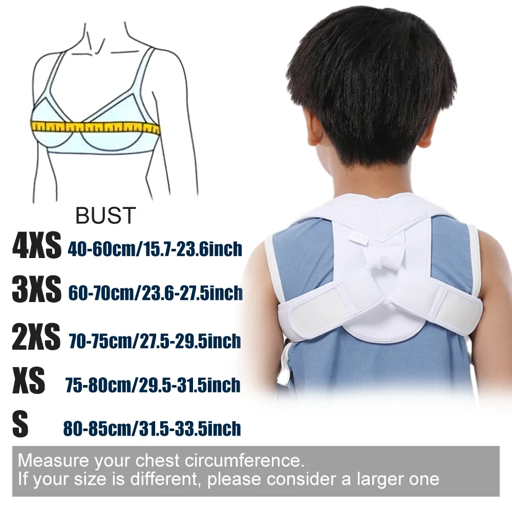 1Pcs Posture Corrector for Women Men Kids, Adjustable Upper Back Brace for Clavicle Support and Providing Pain Relief from Neck