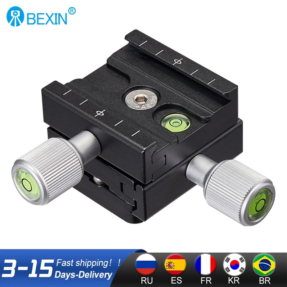 BEXIN QR-50B Camera clamp Quick Release Plate Adapter Mount General Quick Clip Slide Clamp for Release Plate Dslr Camera Tripod