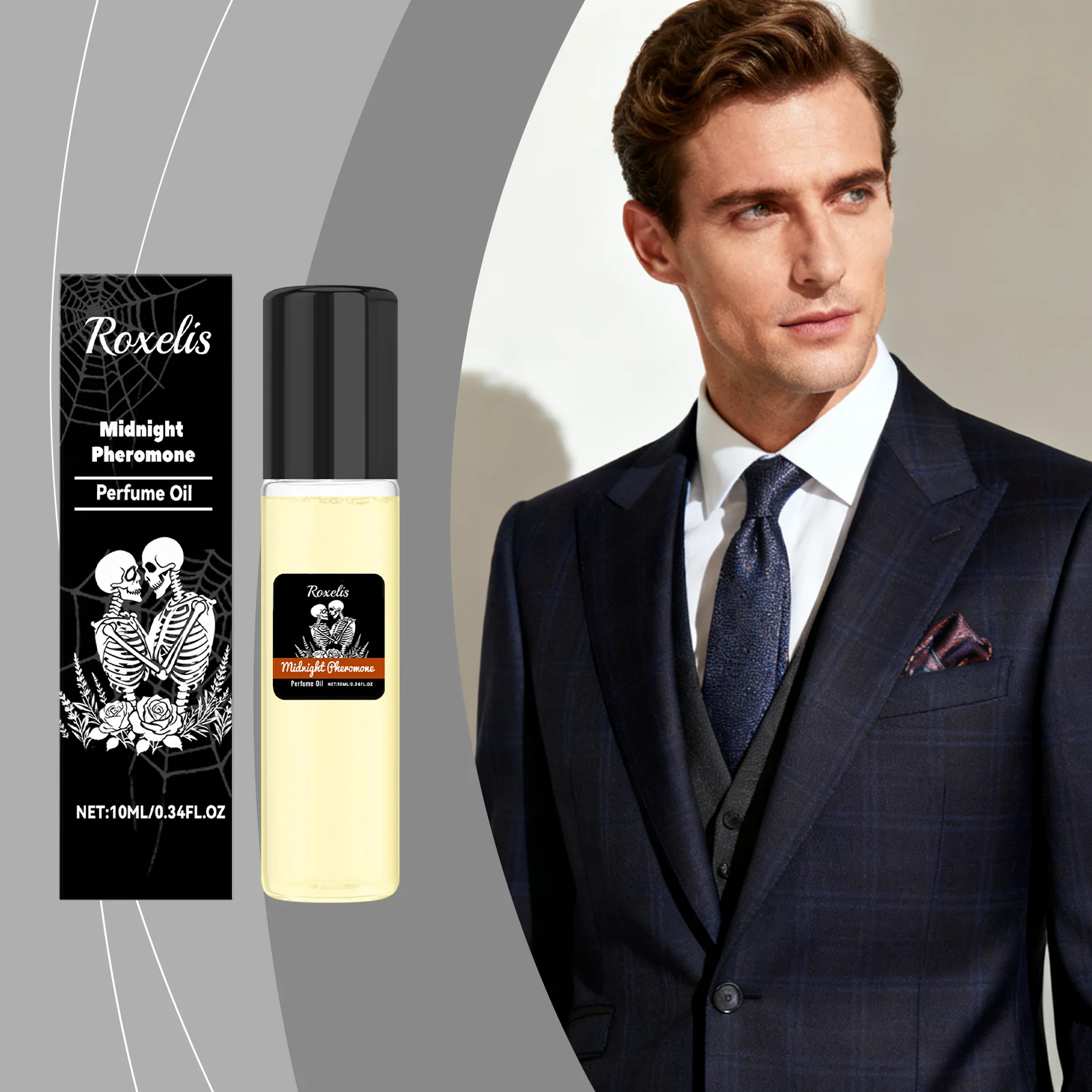 Midnight Halloween Musk Cologne: Long-Lasting Fragrance, Elegant Charm, Pocket-Size Portable for Dates & Gatherings