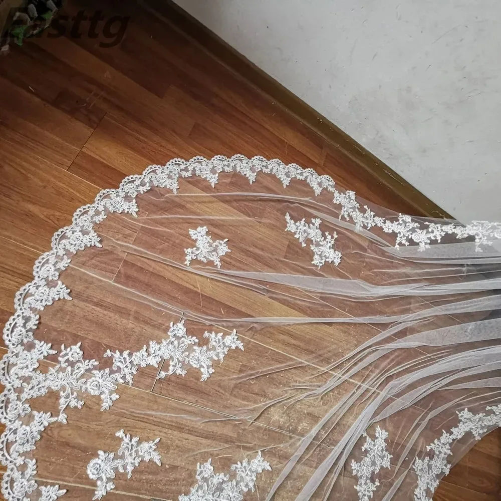 

Новинка 2024 года, реалистичная фотография, белая/цвета слоновой кости, фата, наклейки Mantilla Velos de Novia, свадебная фата, длинная расческа, свадебные аксессуары