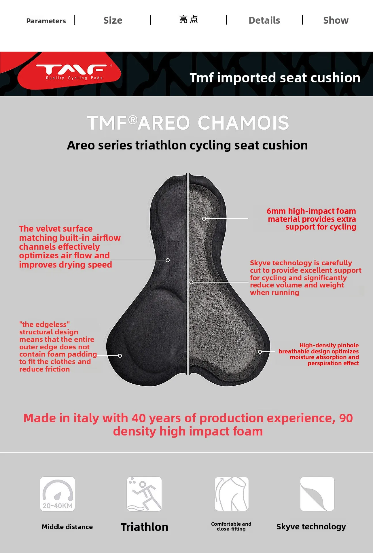 NUCKILY Herren Triathlon-Anzug Ironman Trisuit Ärmellos Radfahren Laufen Schwimmen Einteiliger Kompressionsanzug Schnelltrocknend Aero Rennanzug Pro – Detail 9