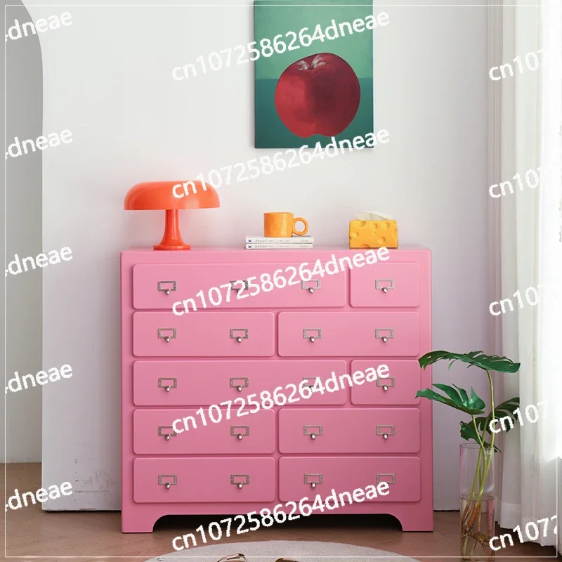 

Розовый шкаф с ящиками для хранения, шкаф для хранения, шкаф для прихожей из массива дерева, обеденная сторона