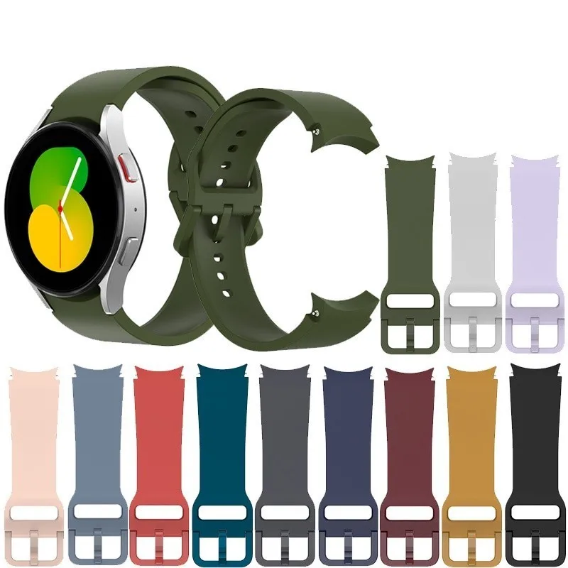 

For Samsung galaxy Watch 7654 FE Watch7 Watch5 Pro Watch6 watch4 classic 42mm 46mm 40mm 44mm 43mm 47mm Gap Soft Silicone Strap