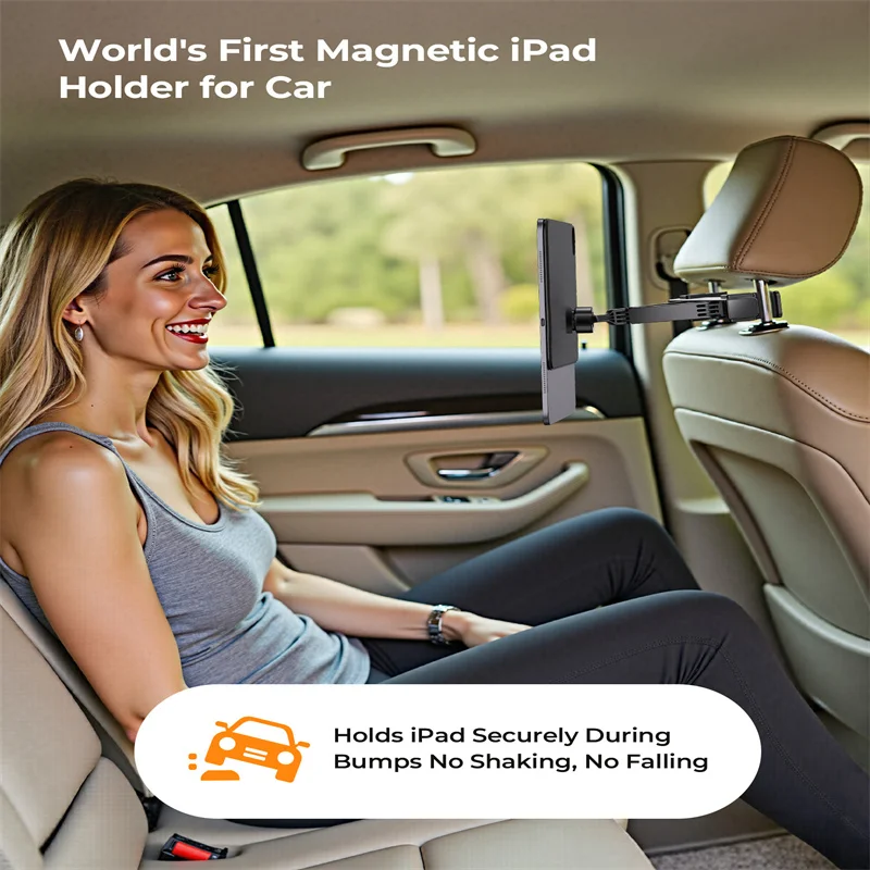 KUXIU X97 MAX Magnetic Car Holder For iPad Pro/iPad Air,Rear Seat Mount for Kids,ipad Car Stand Accessory With 360° Rotatable - view 4