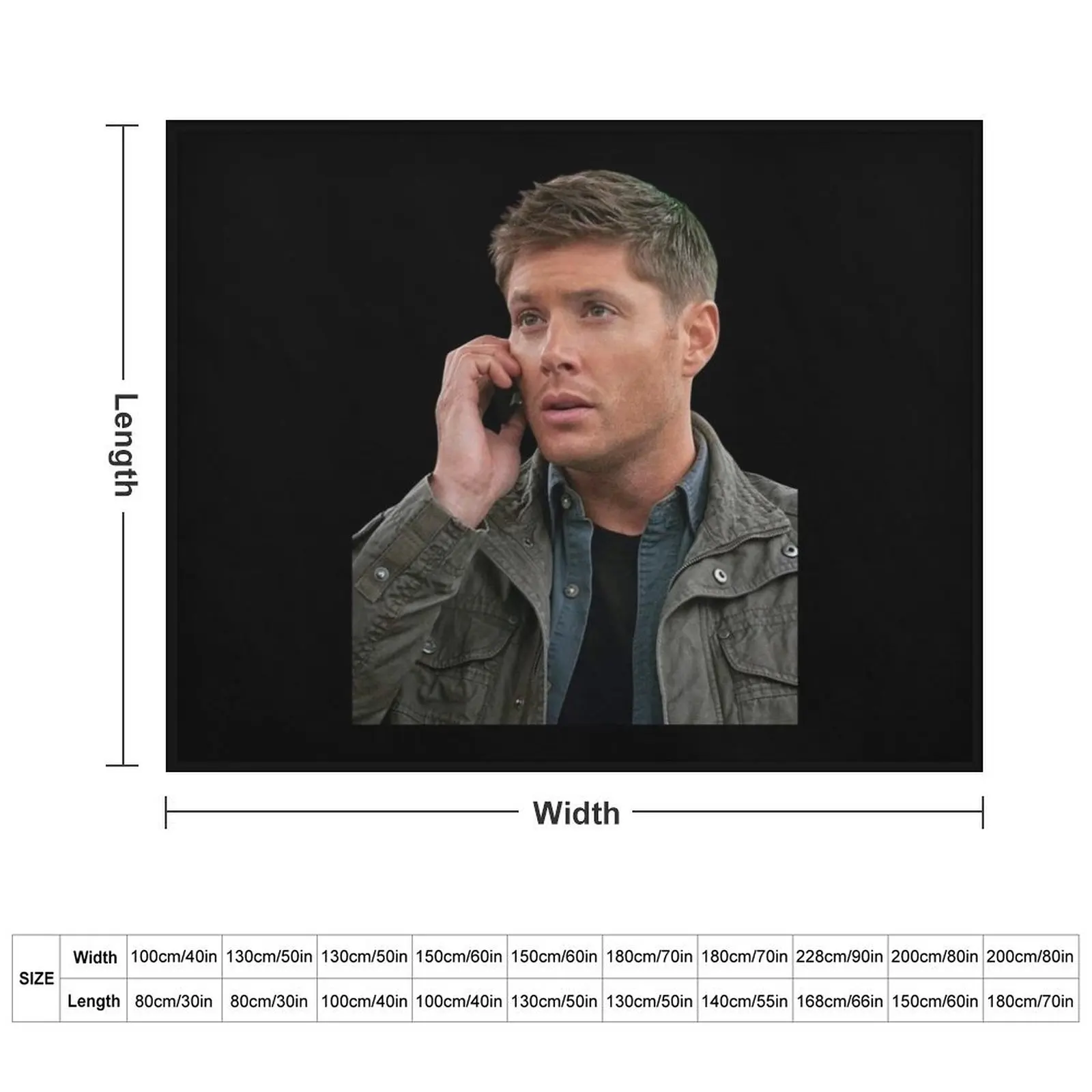 Dean Winchester Candid Throw Blanket Softest for sofa Retros Multi-Purpose Blankets