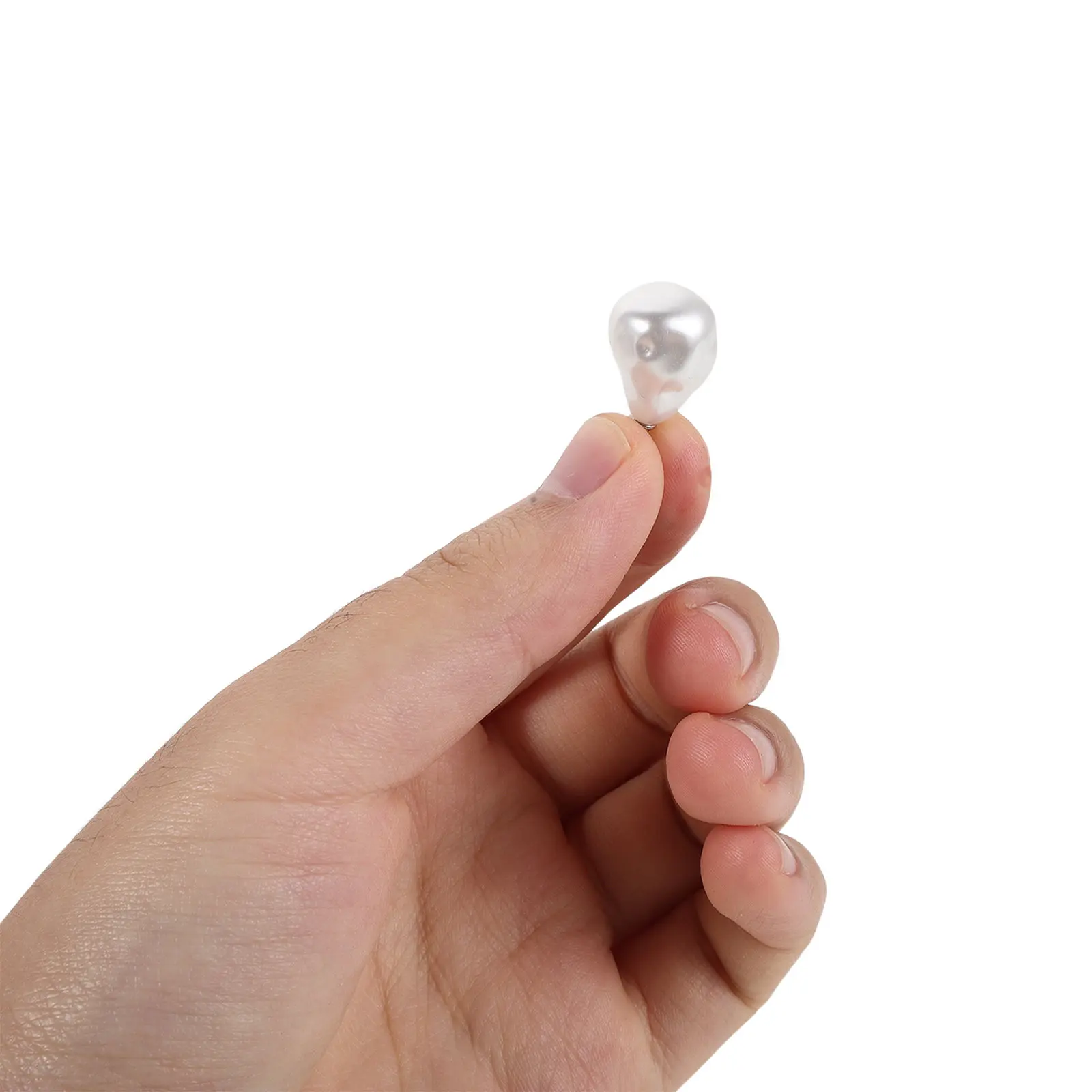 100Pcs Teardrop Pearl Charms White Faux Pearl Pendants ABS Smooth Finish for DIY Jewelry Making Earring Charms Necklace Drops