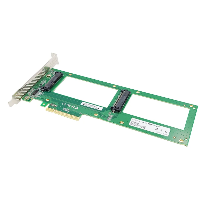 Imagem -03 - Placa Pci Express Nvme 4.0 Gen x8 para 2x U.2 Sff8639 U.2 Ssd