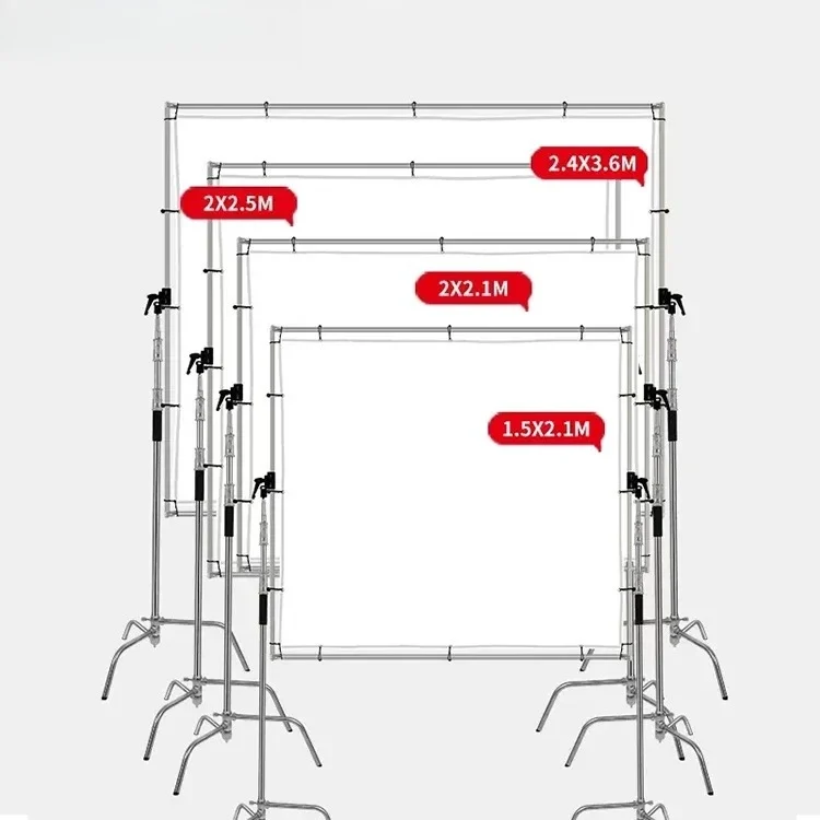 

2x2.1M Portable Butterfly Diffuser Reflector Frame Light Modifier Panel Sun Scrim for Film Television Advertising