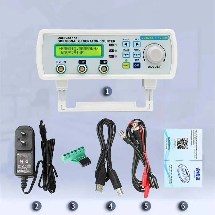 MHS5200A 6-25MHz DDS Function Signal Generator Dual-channel Frequency Counter Arbitrary Waveform Pulse