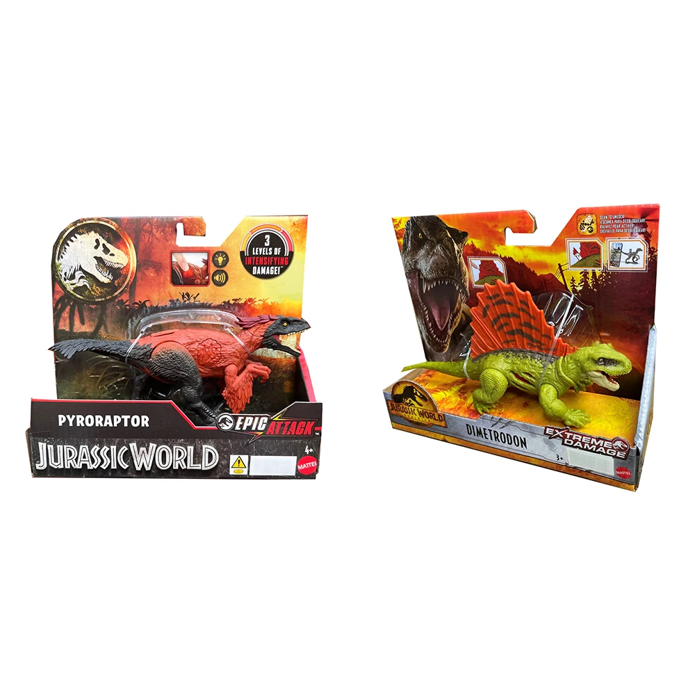 

Jurassic World Pyroraptor Extreme Damage Dinosauu with Damage Lights and Sounds Dimetrodon of Extreme Damage Action Button Gifts