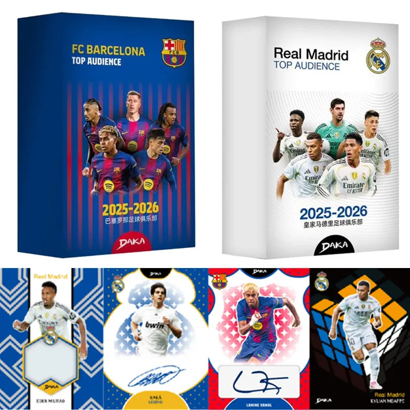 

2025-26 DAKA Футбольная коллекционная карточка: Мбаппе, Ямаль и другие звезды команд Реал Мадрид и Барселона