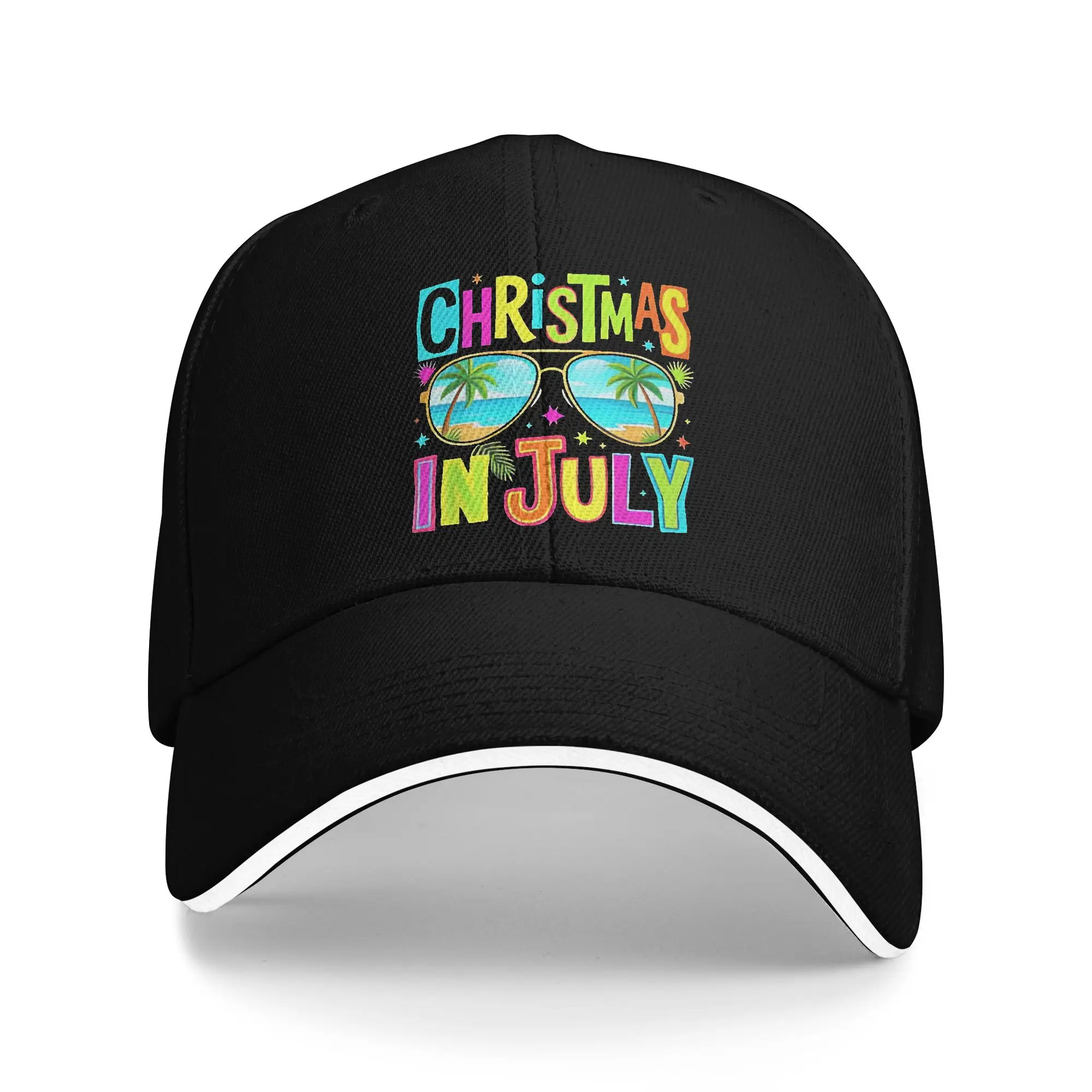 Santa Sunglasses Beach Christmas In July Vacation Summer Baseball Cap Unisex-Teens Trucker Hat Summer Wholesale Baseball Caps