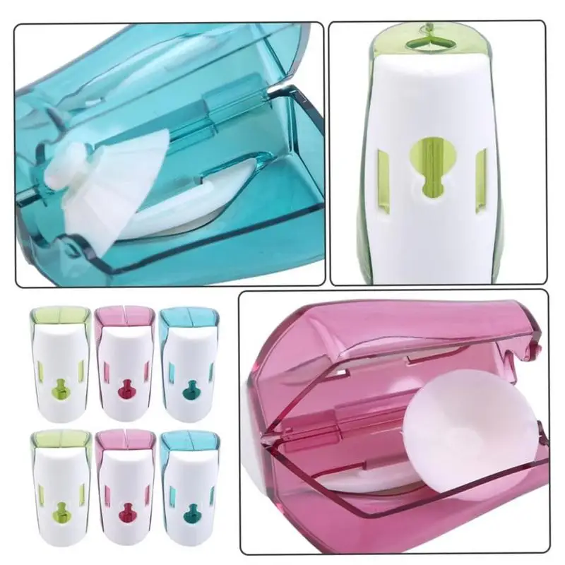 Toothbrush Holders Wall Mounted 6X Toothbrush Holder With Cover Waterproof Tooth Brush Protector Case Home Or Apartment Bathroom