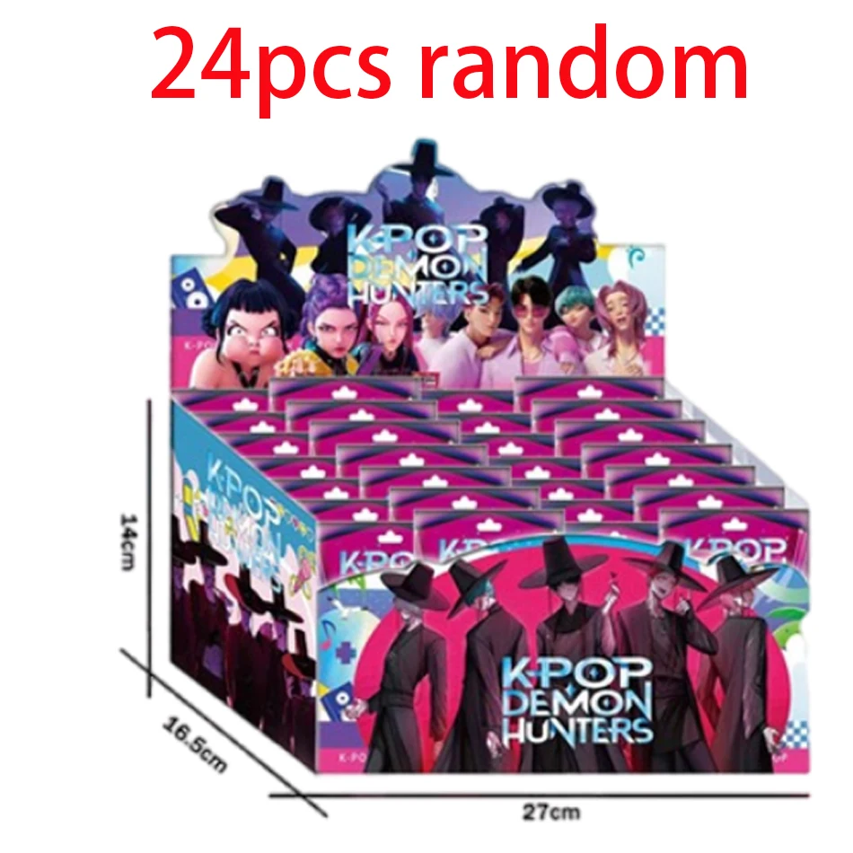 アニメ24個入り デモンハンターズ ブラインドボックス デモンハンターズ ルミ ミラ ゾイ タイガー おもちゃ デスクデコレーション スタチュー オーナメント クリスマスギフト ホット