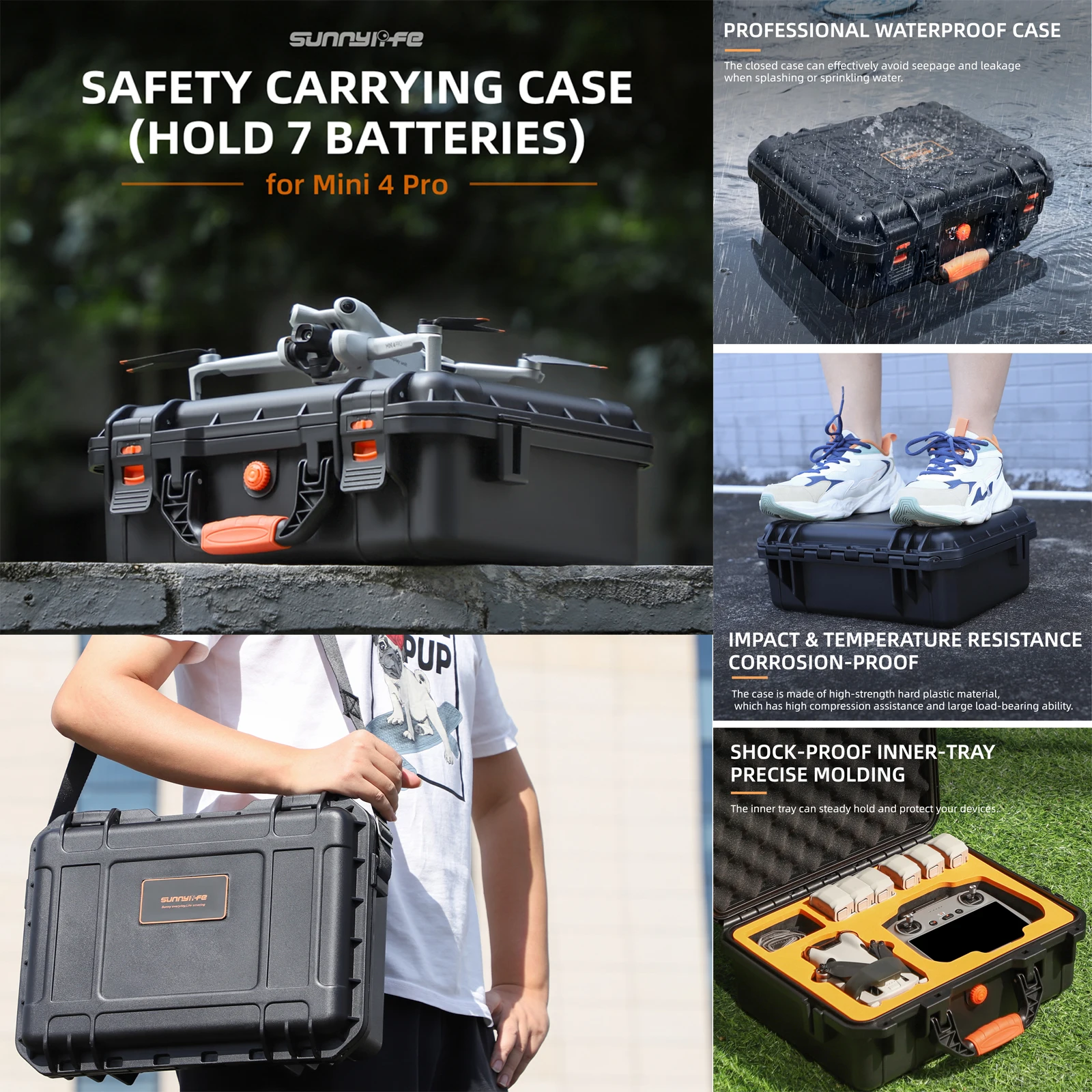 

Sunnylife Case Explosion Proof Case For DJI Mini 4 Pro Bag Portable Waterproof Box Hard Shell Large Capacity Accessories