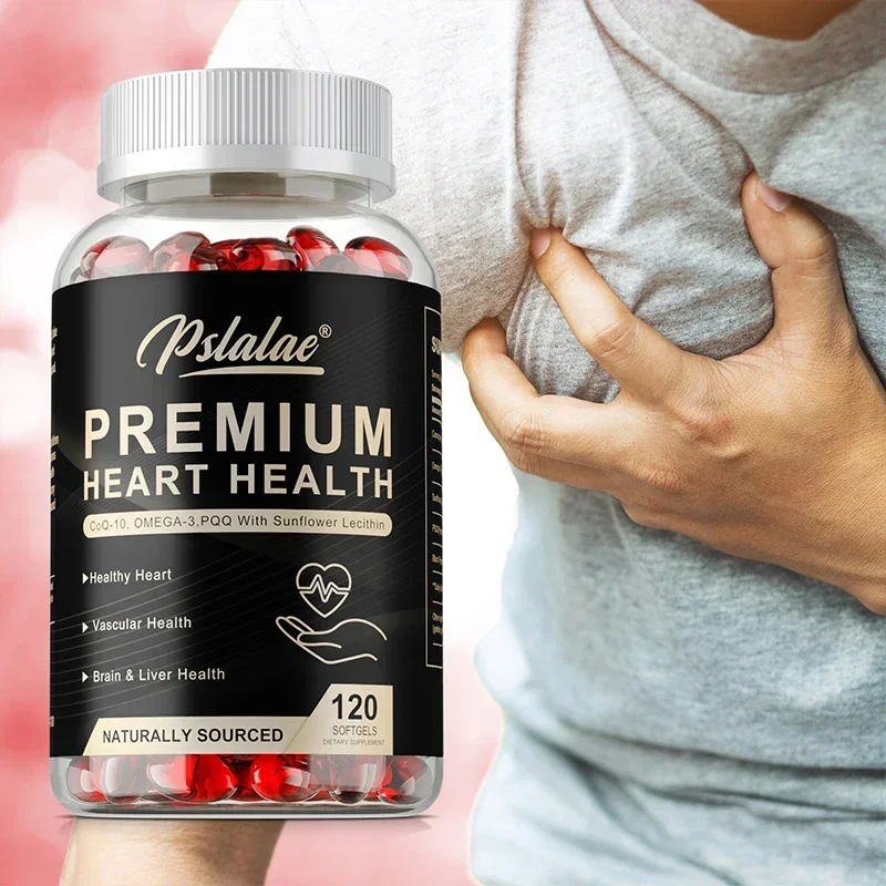 

Premium Heart Health Supplement - Provides Energy for Joint Health, Promotes Cardiovascular & Heart, Brain Health - 120pcs