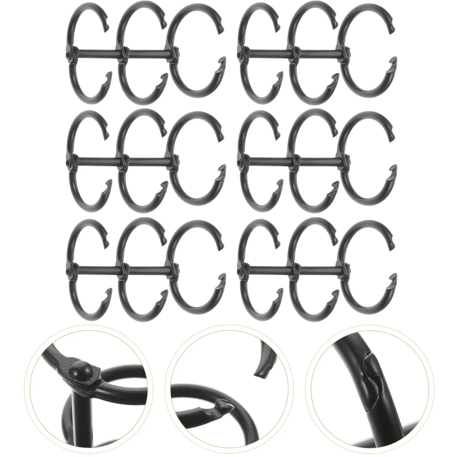 

Набор из 6 портативных колец для переплета книг, гладкая поверхность, не царапает, для студенческих канцелярских принадлежностей, аксессуары для папок, кольца-зажимы для книг