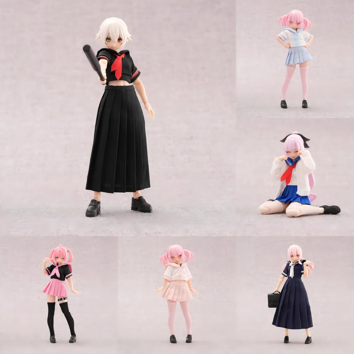 

Chinatsuaki 1/12 Mecha Girl Sailor Uniform Sailor Fuku Jirai Kei Anime Action Figure Assembly Model Toys Ornaments Megami Device