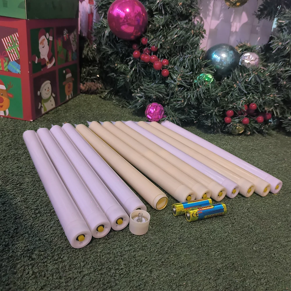 Bougies de Table de noël avec télécommande, scintillantes, sans flamme, pour dîner de mariage, décoration de la maison