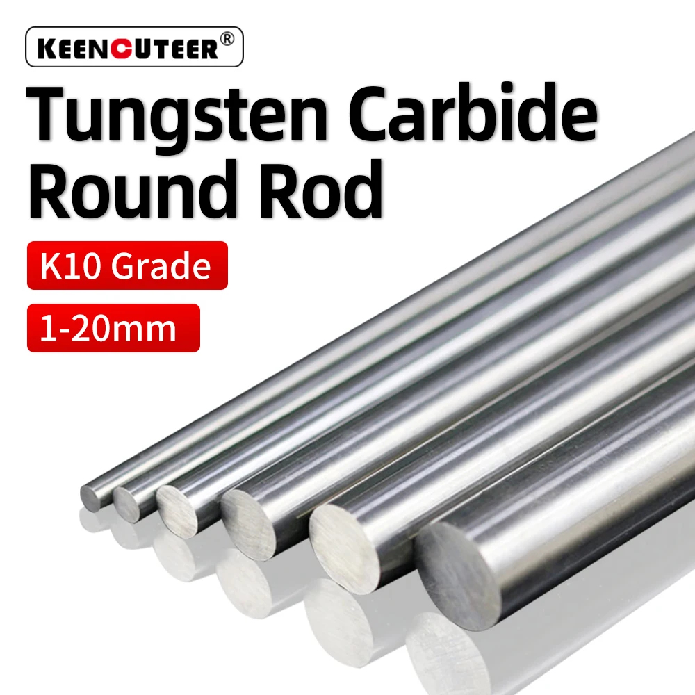 Solid  Carbide Rod YG10 Carbide Round Bar  1mm-20mm Diameter 100mm 150mm Length for CNC End Mill Drill Cutting Tool