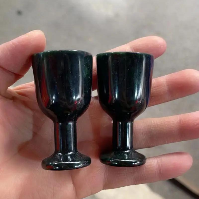 Natural Jade Wine Glass Tibetan Medicine King Stone Tall Cups Healing Magnet Chinese Baijiu Cup Gifts To Friends And Colleagues