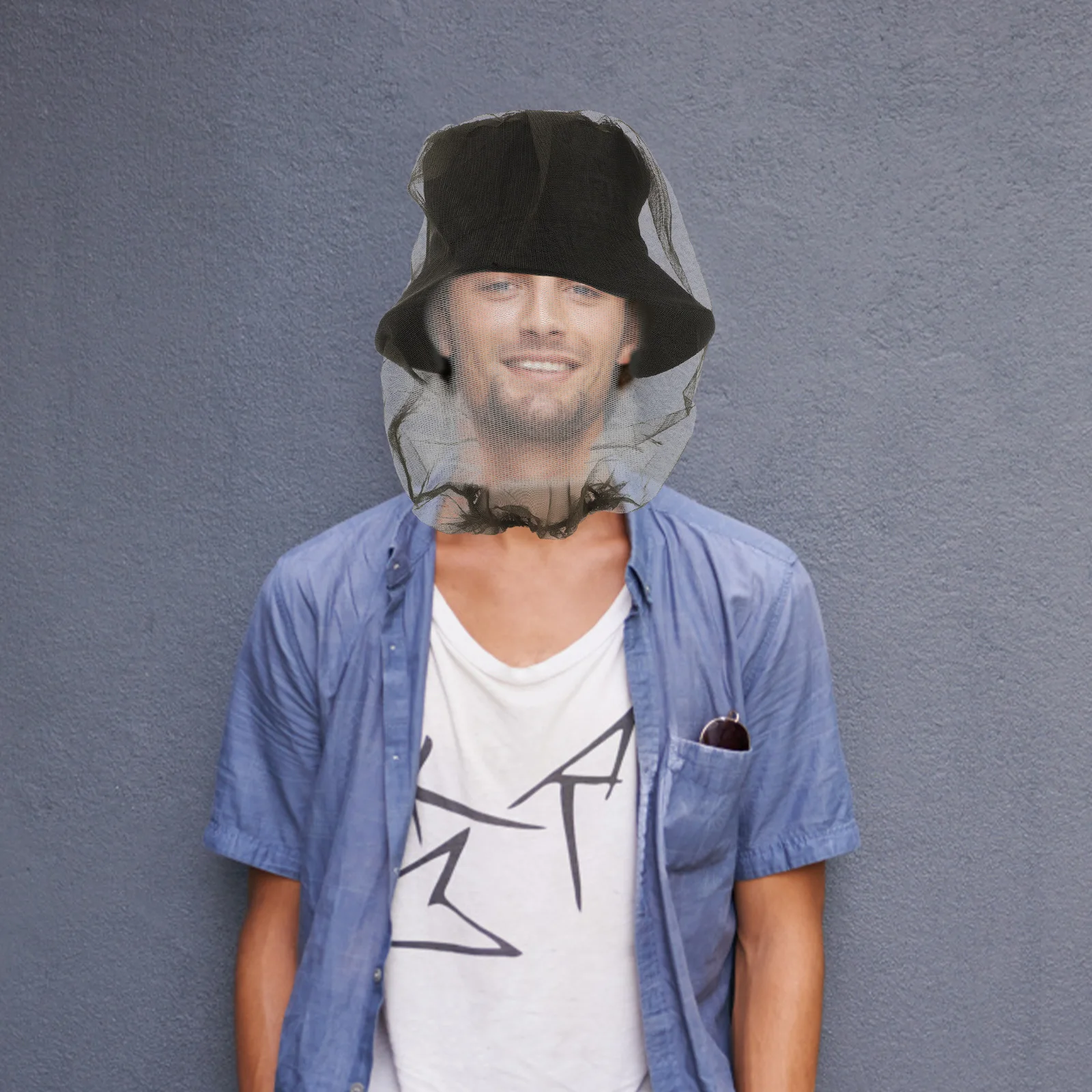 

Outdoor Mosquito Head Net Portable Nylon Mesh Bug Head Net for Camping Hiking Fishing Outdoor Bug Nets Face Protection