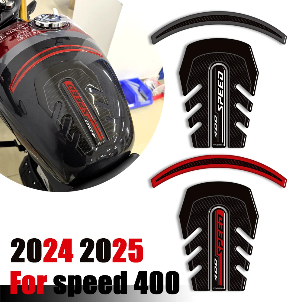 

Motorcycle 3D Stickers Tank Pad Side Grips Kit Knee Fairing Fender Wheels Protector Decals For Triumph speed 400 2024 2025