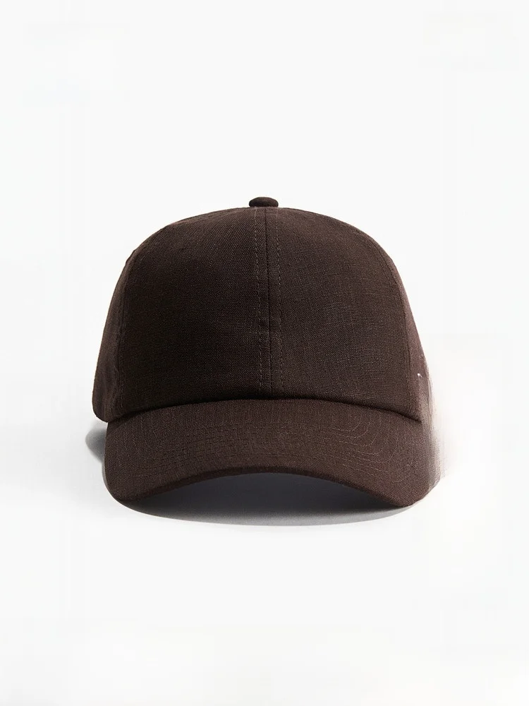 h-m-summer-ladies-linen-duckbill-cap-casual-style-versatile-for-daily-commuting-leisure-four-seasons-universal-hat