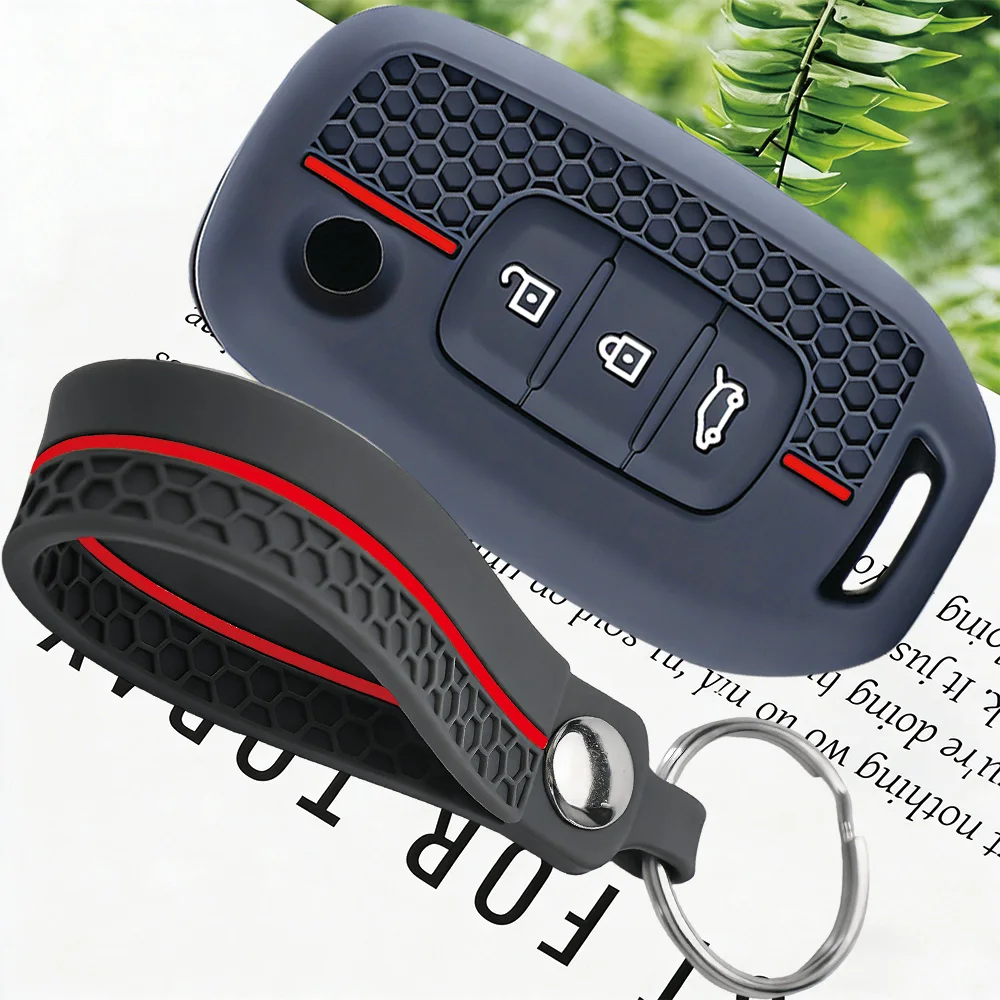 Capa de Silicone para Chave de Carro Renault Kwid 2023 Trafic Clio Kadjar Clio 5 Captur Arkana Sandero Stepway Logan Twingo