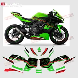 Motorcycle stickers For ZX4RR ZX4R ZX-4R RR 2023 KRT Full car prints stickers reflective decorative stickers fairing stickers