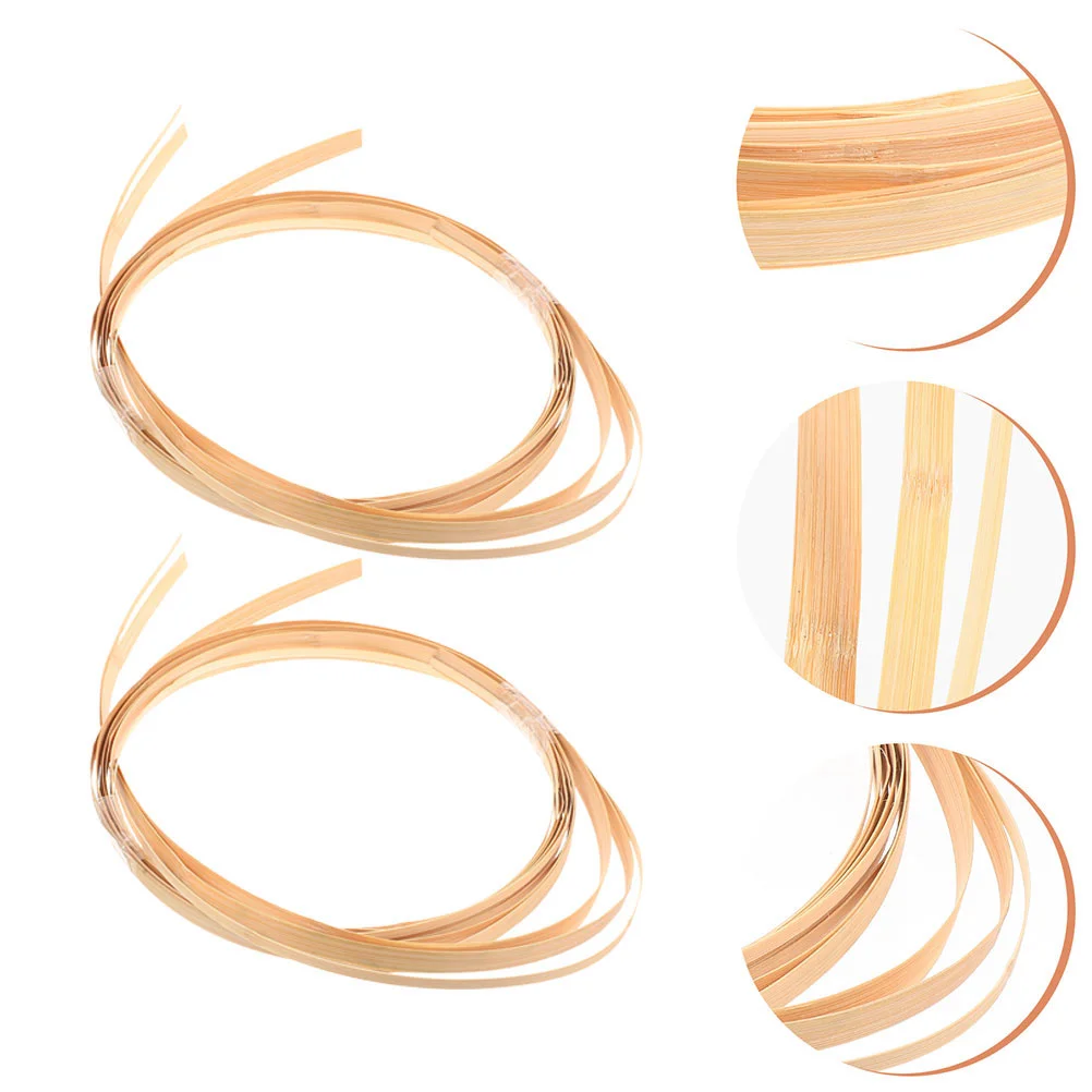 

2 Bundles Bamboo Material DIY Reeds Strips for Craft Woven Weaving Decor Furniture Basket