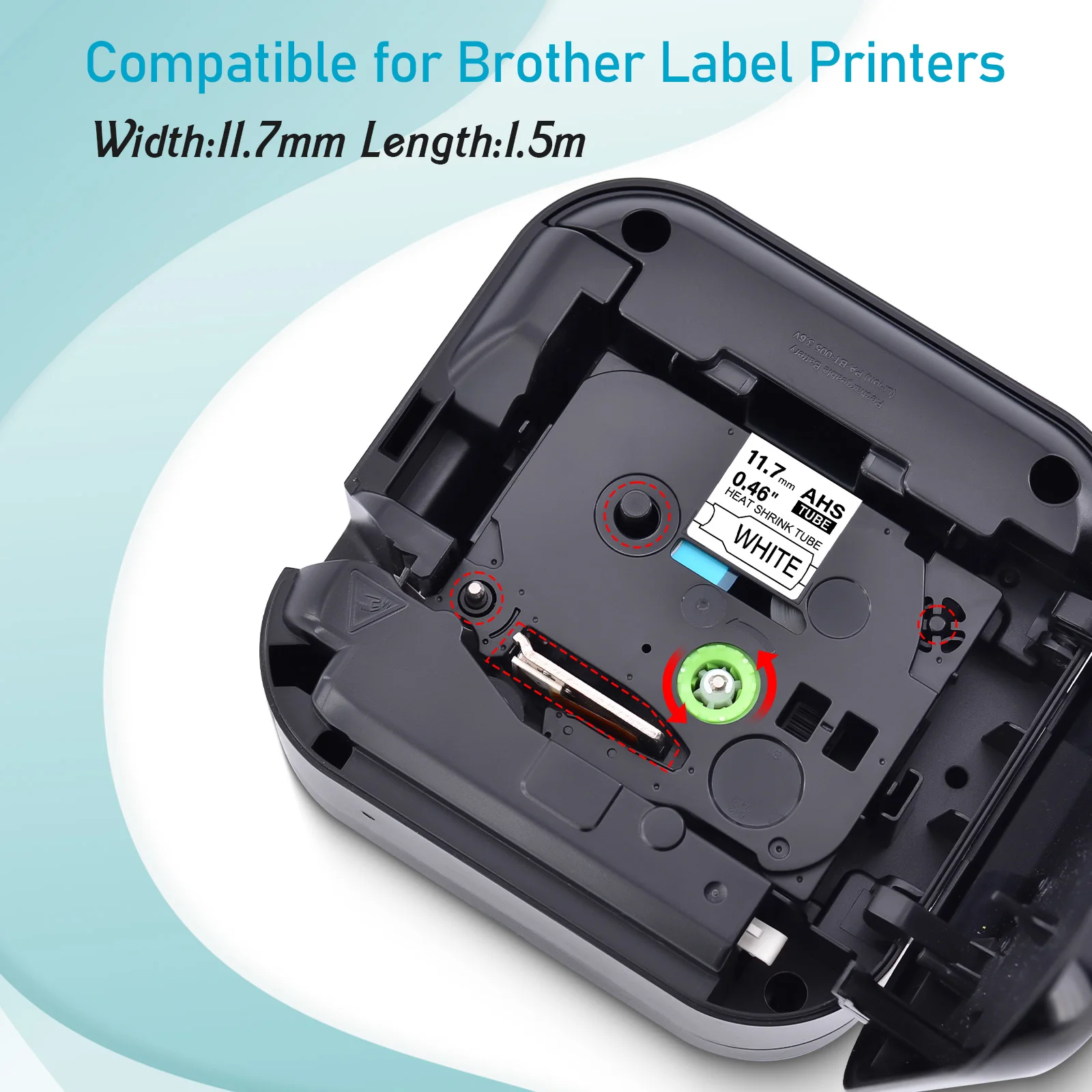 3/5/10 قطعة لأشرطة أنبوب الانكماش الحراري Brother HSE 211 221 231 611 621 631 شريط متوافق مع صانع Brother P-touch #2