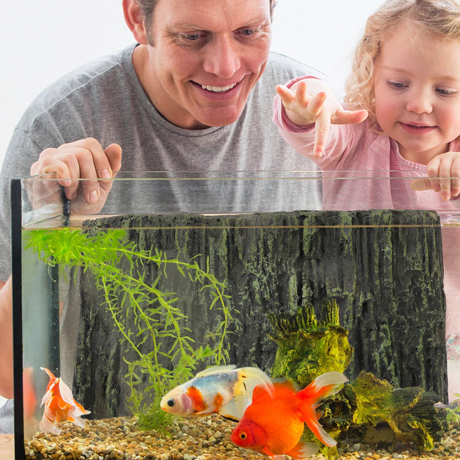 

Aquarium Background 3D Reptile Tank Backdrop PU Material Fresh Chic Look Fish Tank Decor 3D Terrarium Background