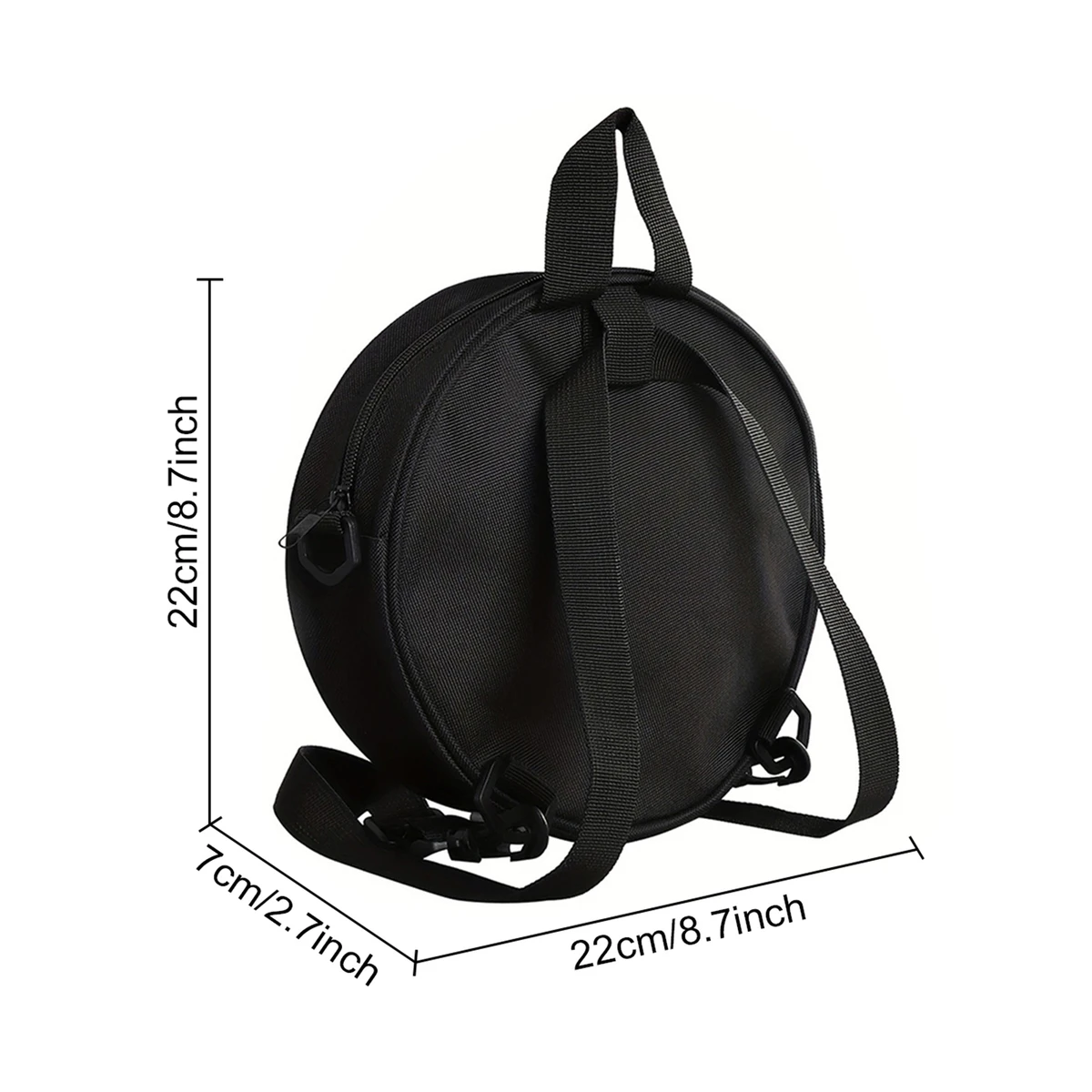 Runde Umhängetasche mit Fledermaus-Print, lässige Messenger-Tasche für Damen, beste Geschenke, 2D flache, lässige Alltags-Umhängetasche – Detail 6