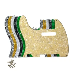 Pleroo Parts For Left Hand US Standard 5 Screw Holes 52Year Tele Telecaster Guitar Pickguard Scratch Plate Multicolor Choice