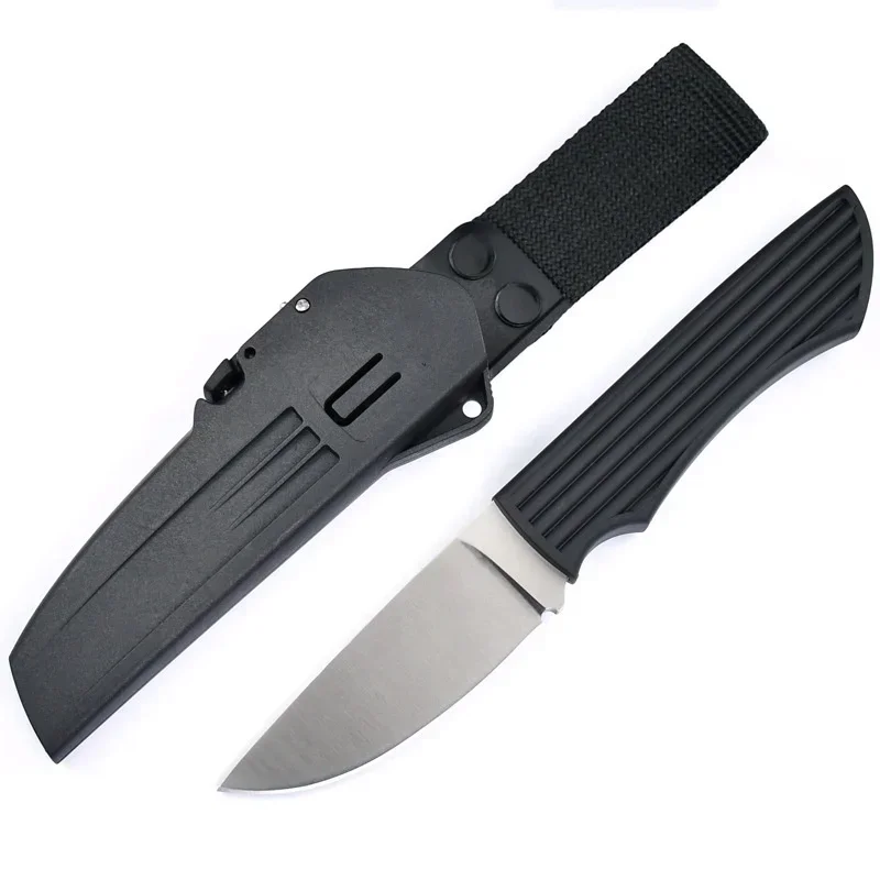 TH2 ตรงใบมีดมีด 4CR13MOV ใบมีด TPE Handle ยุทธวิธีป้องกันตัวเอง EDC Survival เครื่องมือมีดล่าสัตว์