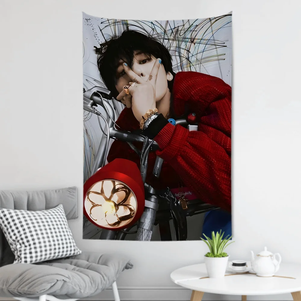 

Korean Celebrity Singer G-G-dragon Tapestry Room Decor Wall Cloth Party Hanging Background Room Decor Baby Room