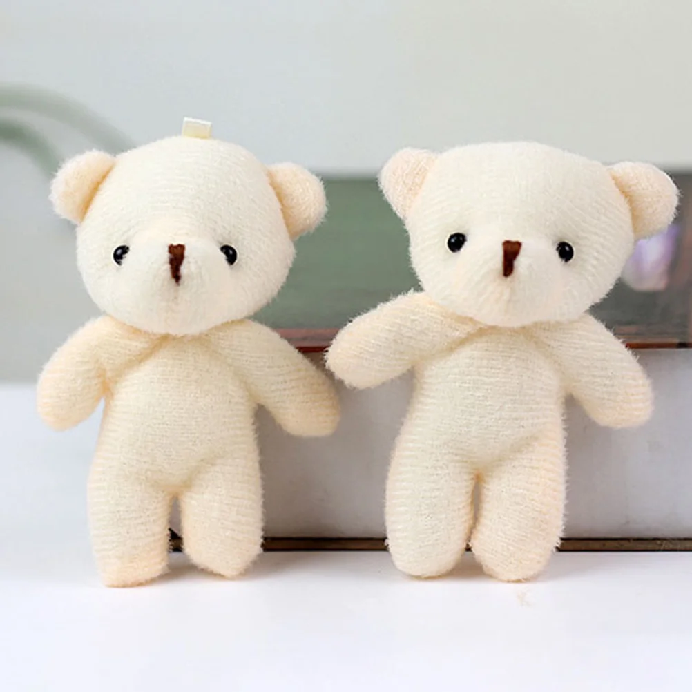 20 Pcs Cute Mini Bear One-piece Bare (20pcs) Tiny Bears DIY Pendants Figurines Plush Decor Lovely Pp Cotton