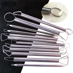 Pottery Stainless Steel Clay Sculpture Scraper 12pcs DIY Ceramic Doll Model Repair Billet Pull Billet Sculpture Molding Tools